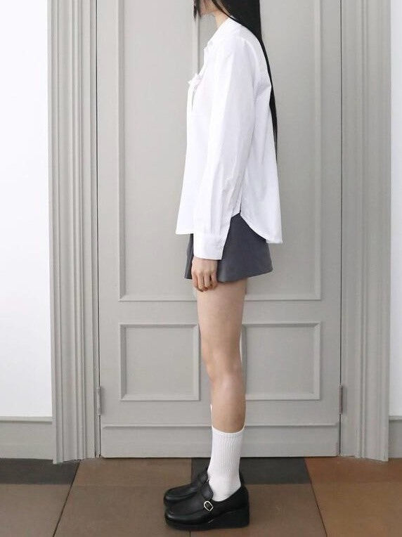 【Uglyshadow】TIE HALF SHIRT