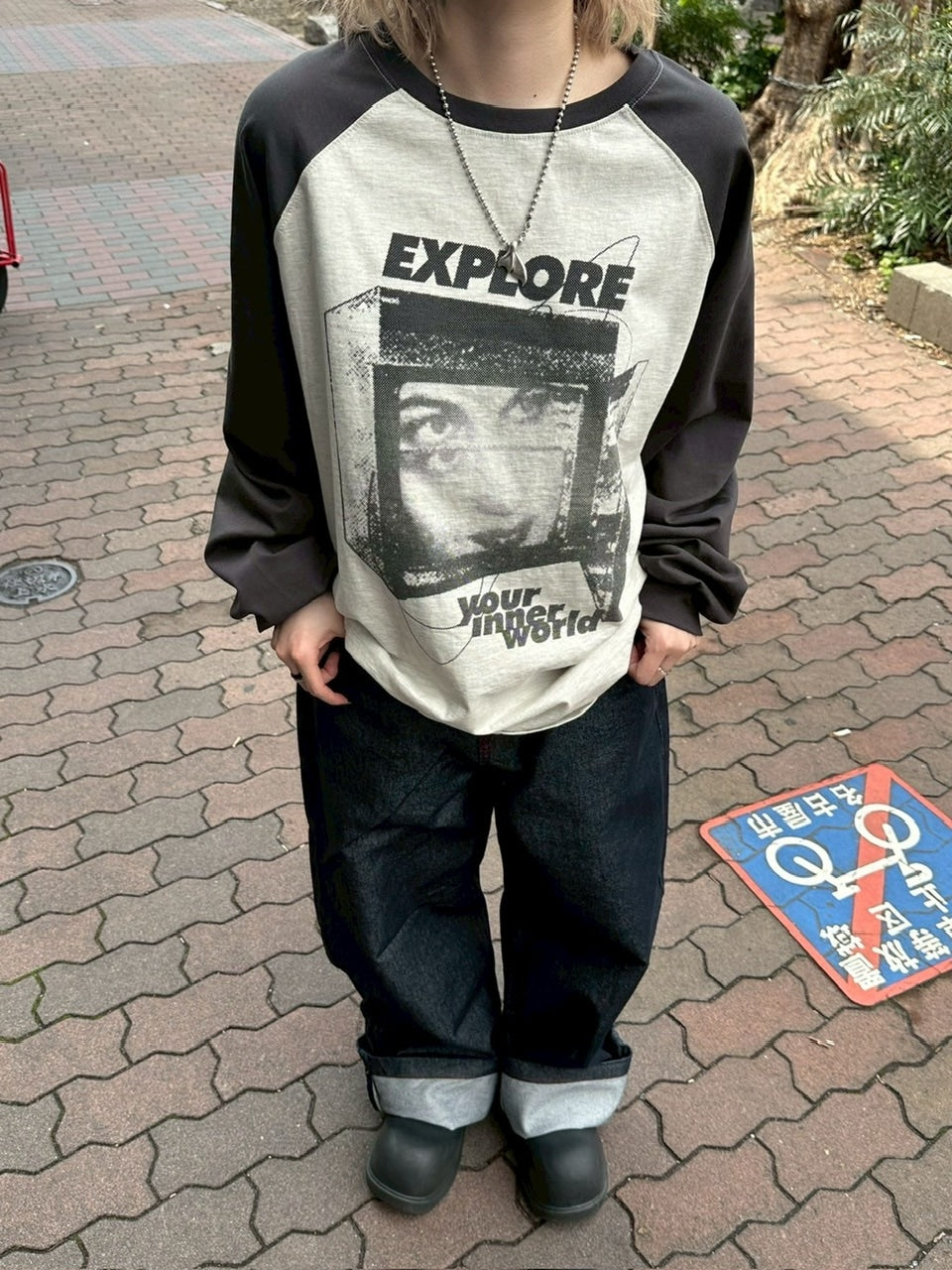 受注制【youll】explore raglan long sleeve tee