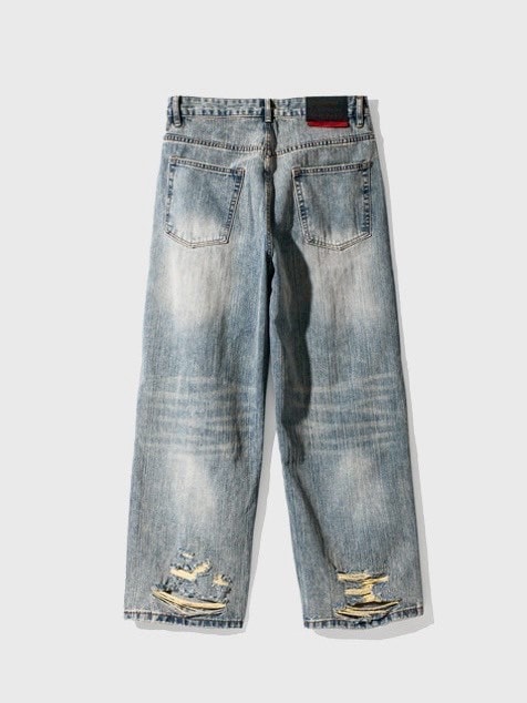 【Cord】Washed Under Cut Denim Pants