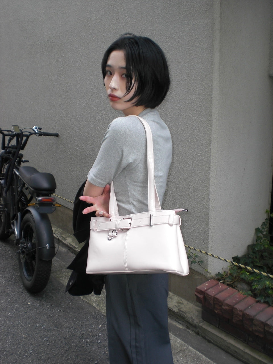 受注制【oaks】leather belt shoulder bag (3color)