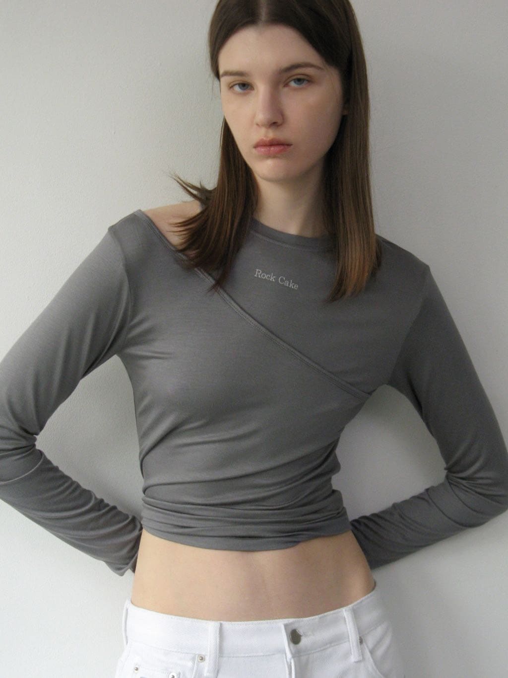 【ROCK CAKE】One Shoulder Layered Top