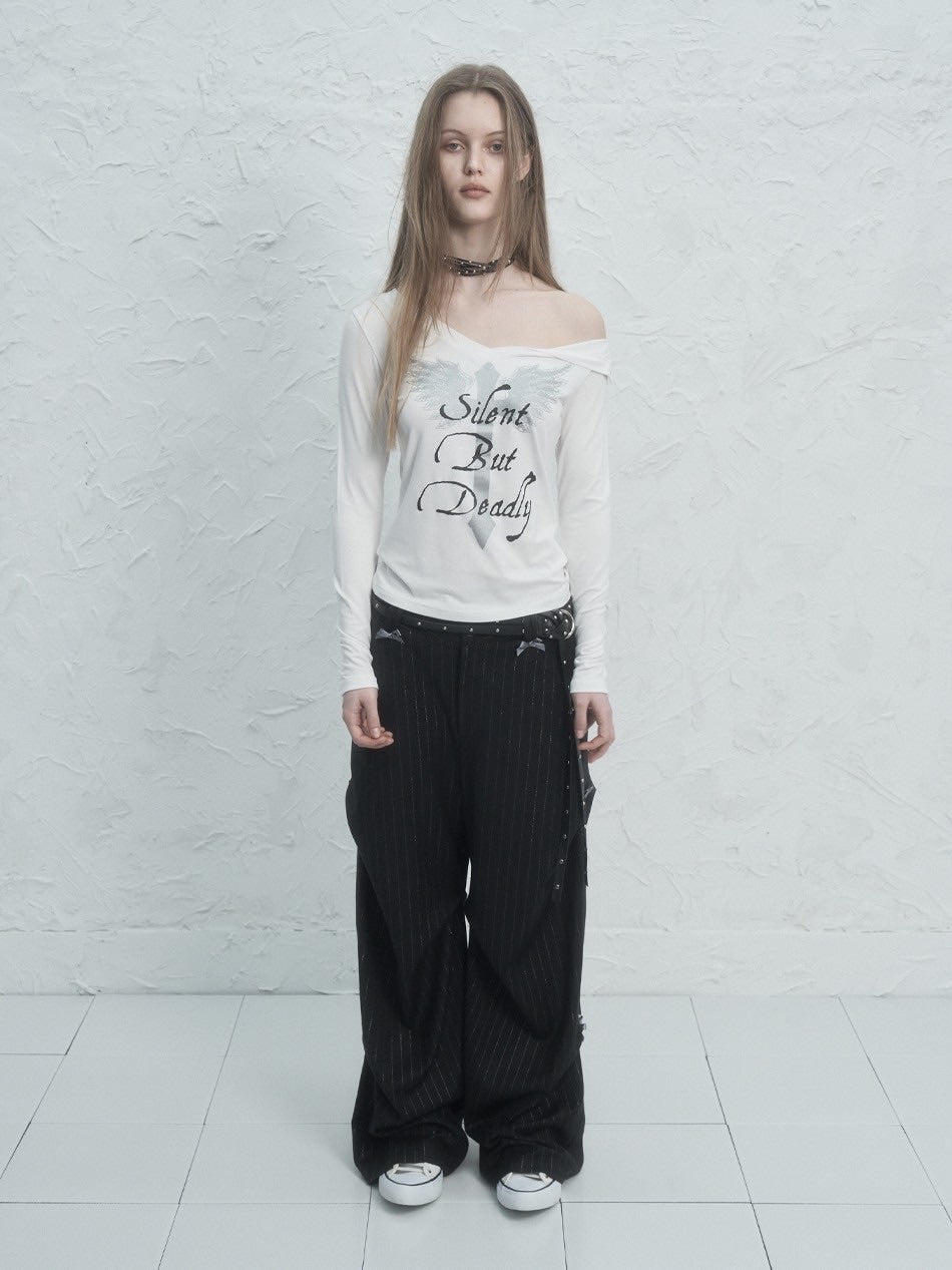 【SETUP‐EXE】V-NECK CROSS TOP