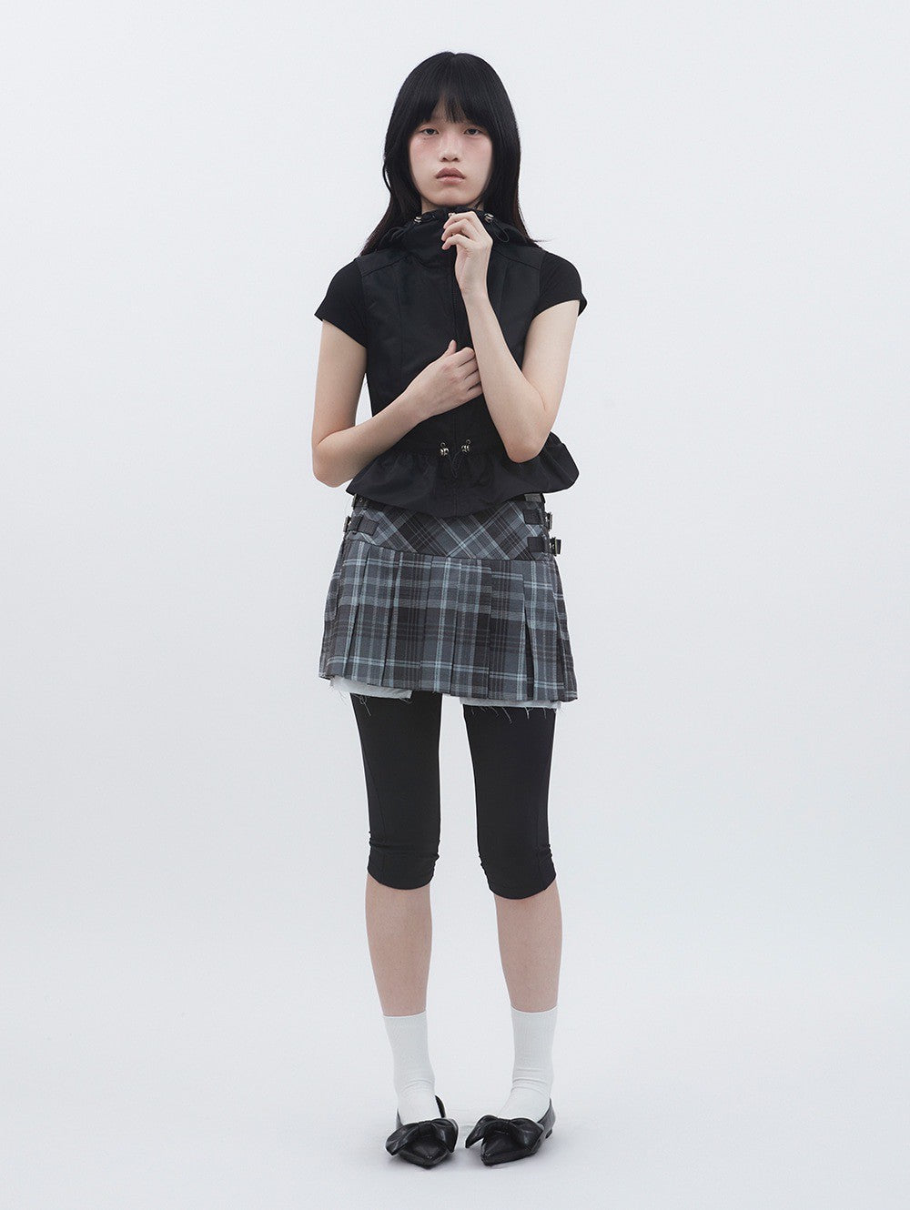 【TUOMIO】NYLON HOODED VEST