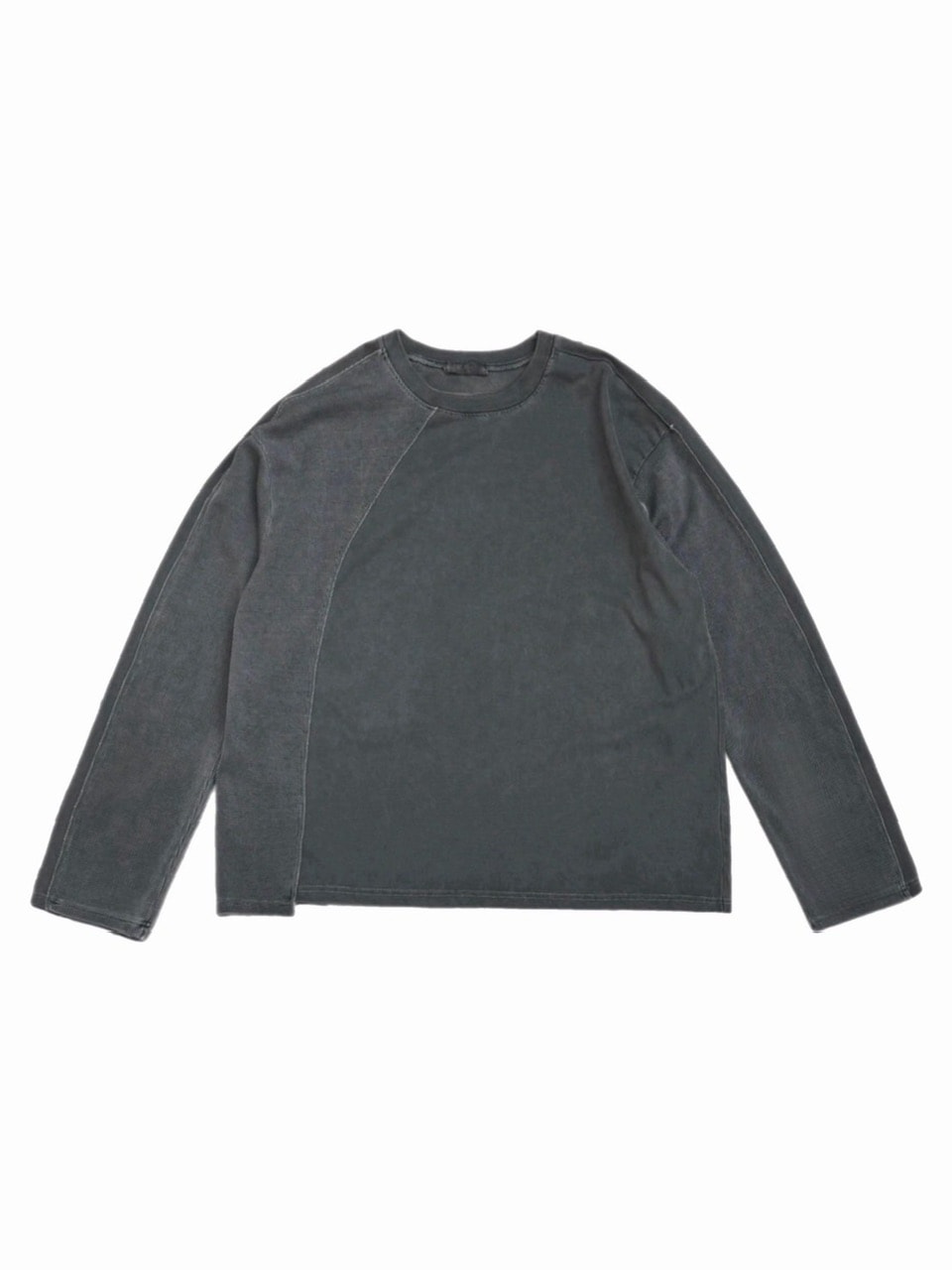 受注制【Chikashitsu +】switching waffle long sleeve (3color)