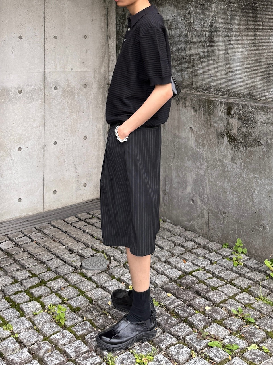 東京店WEB限定受注制【Chikashitsu +】Dry-Touch Rib Knit Polo (2color)