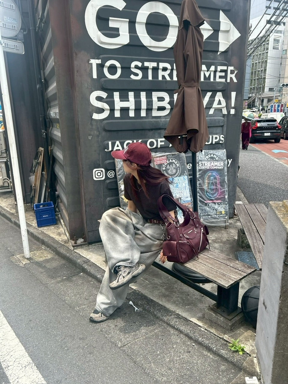 【Chikashitsu +】point wash balloon denim pants (2color) / 【チカシツプラス】ポイントウォッシングバルーンデニムパンツ