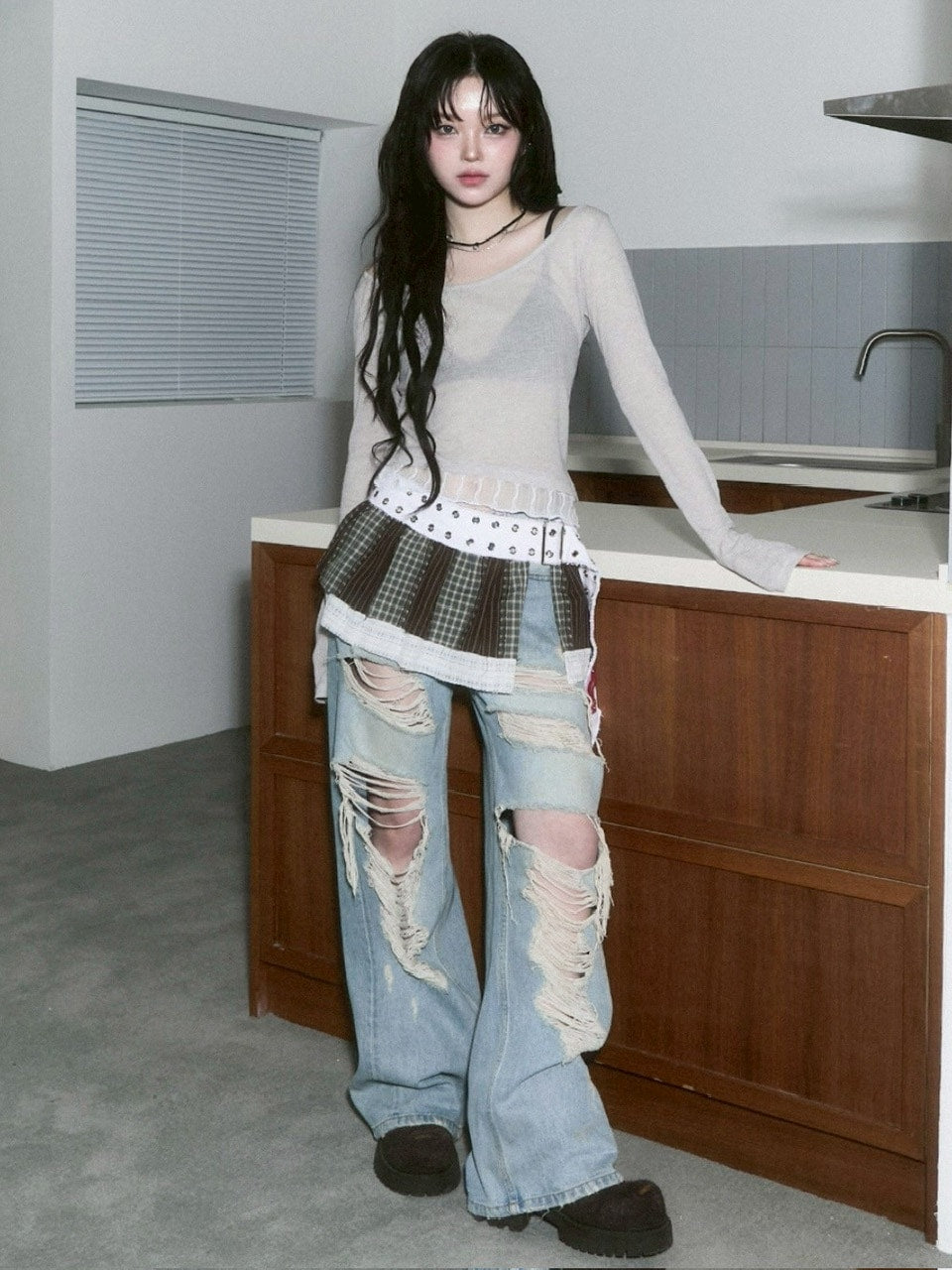 【CHERRYQUIRI】pleats layered belt / 【チェリーキュリー】プリーツレイヤードベルト