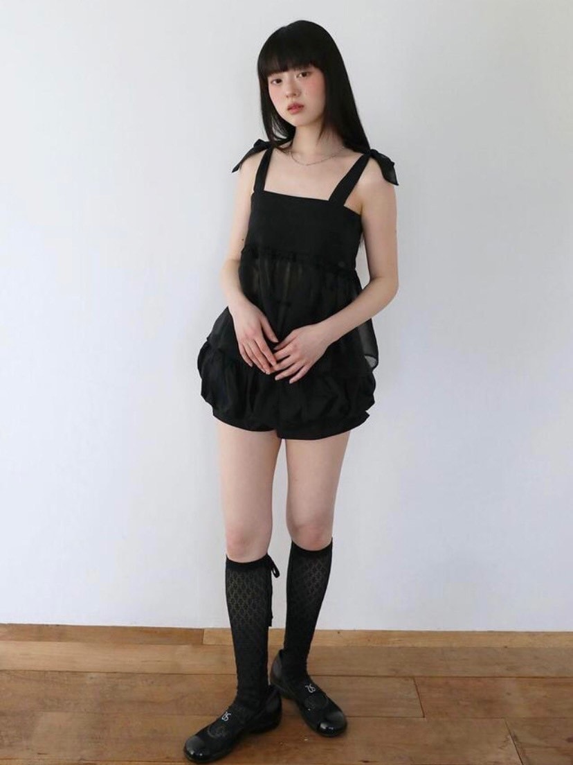 【Uglyshadow】ORGANZA RIBBON BLOUSE