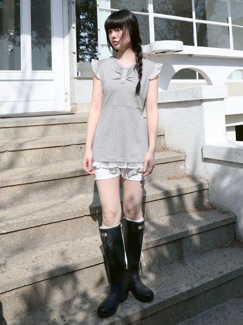 【Uglyshadow】FLOWER LACE SLEEVELESS