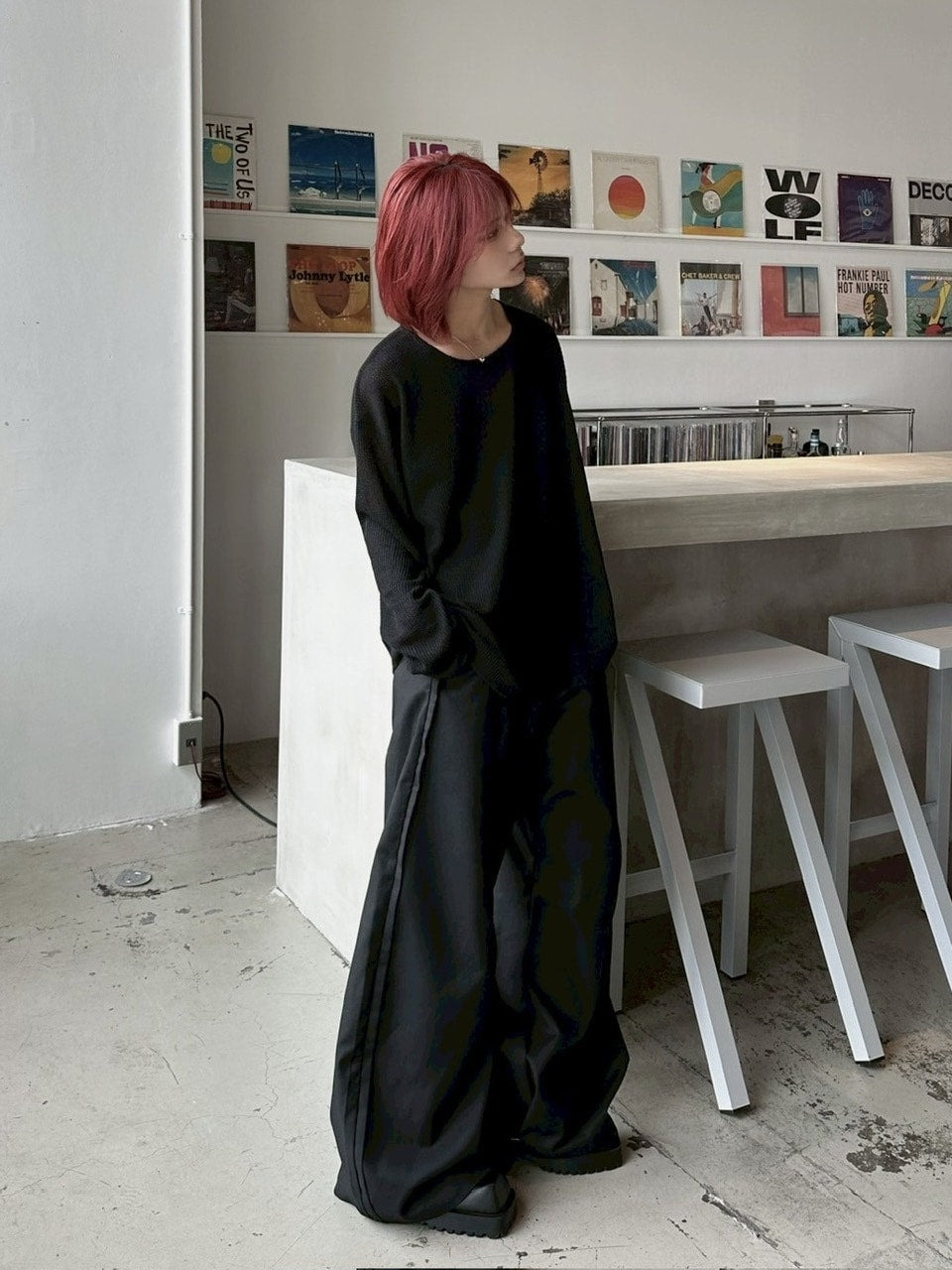 【LUV CODE】wide neck mesh knit (3color)