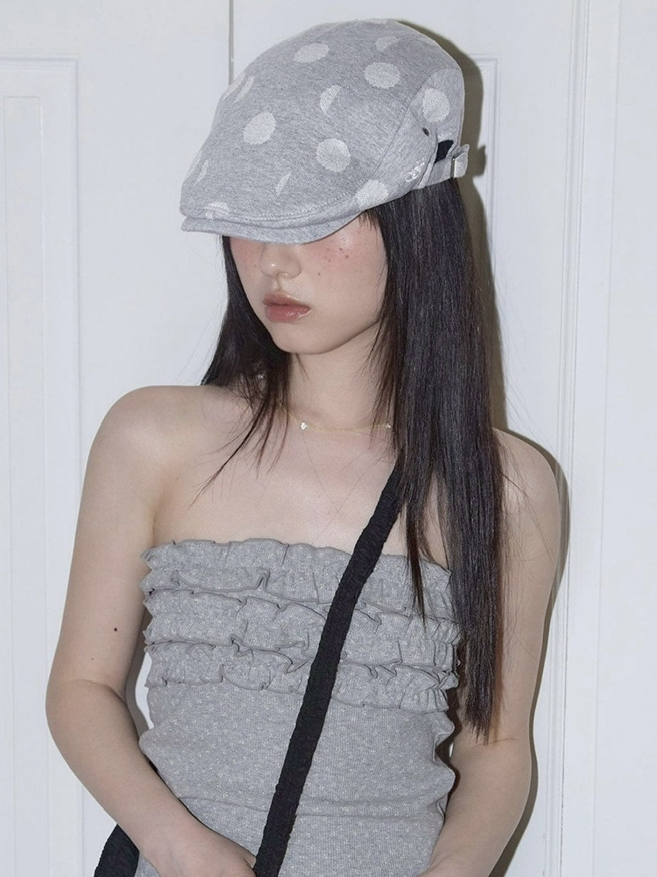 【FANCY CLUB】Angel Dot Hunting Cap / 【ファンシークラブ】エンジェルドットハンチング帽子