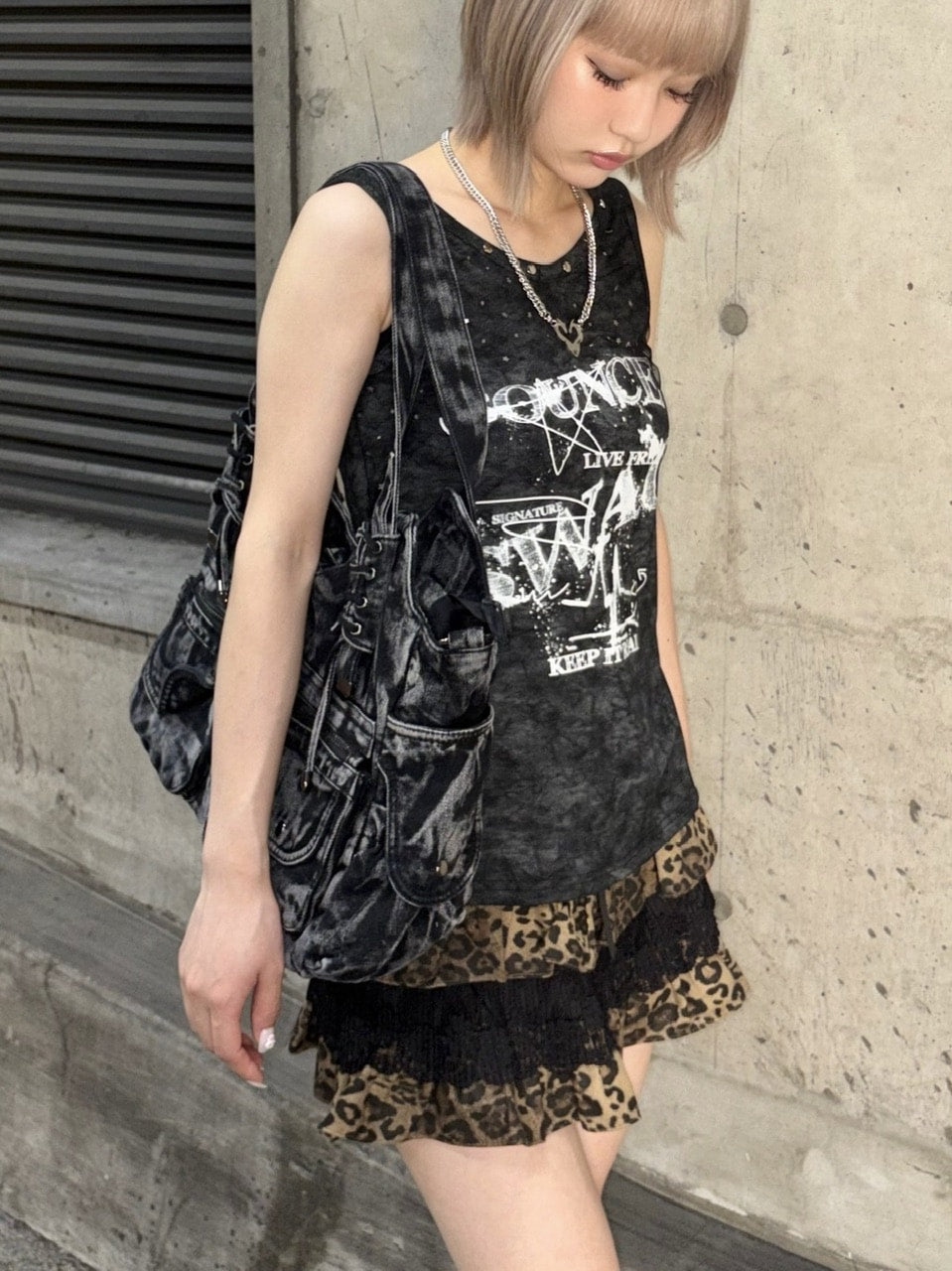 受注制【Never mind the XU】tie-dye paint studs sleeveless (2color) / 【ネバーマインドザエックスユー】タイダイペイントスタッズタンクトップ