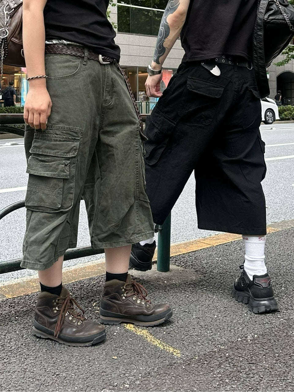 大阪店WEB限定受注制【Chikashitsu +】cotton cargo bermuda pants (2color)