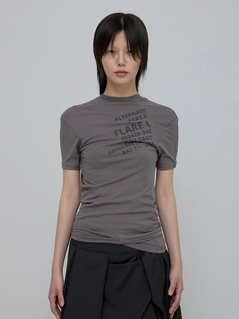 【FLAREUP】Asymmetrical Layered T-Shirt