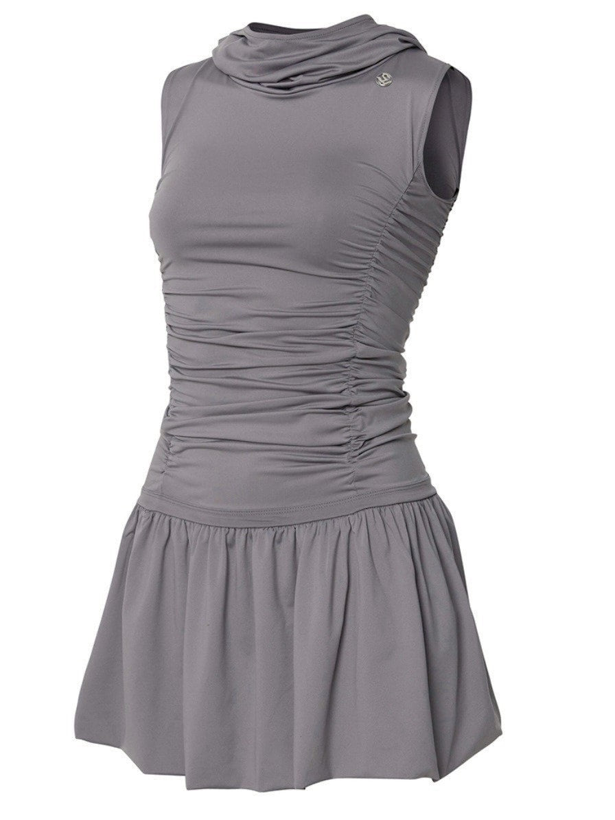 【FLAREUP】Hooded High Neck Dress