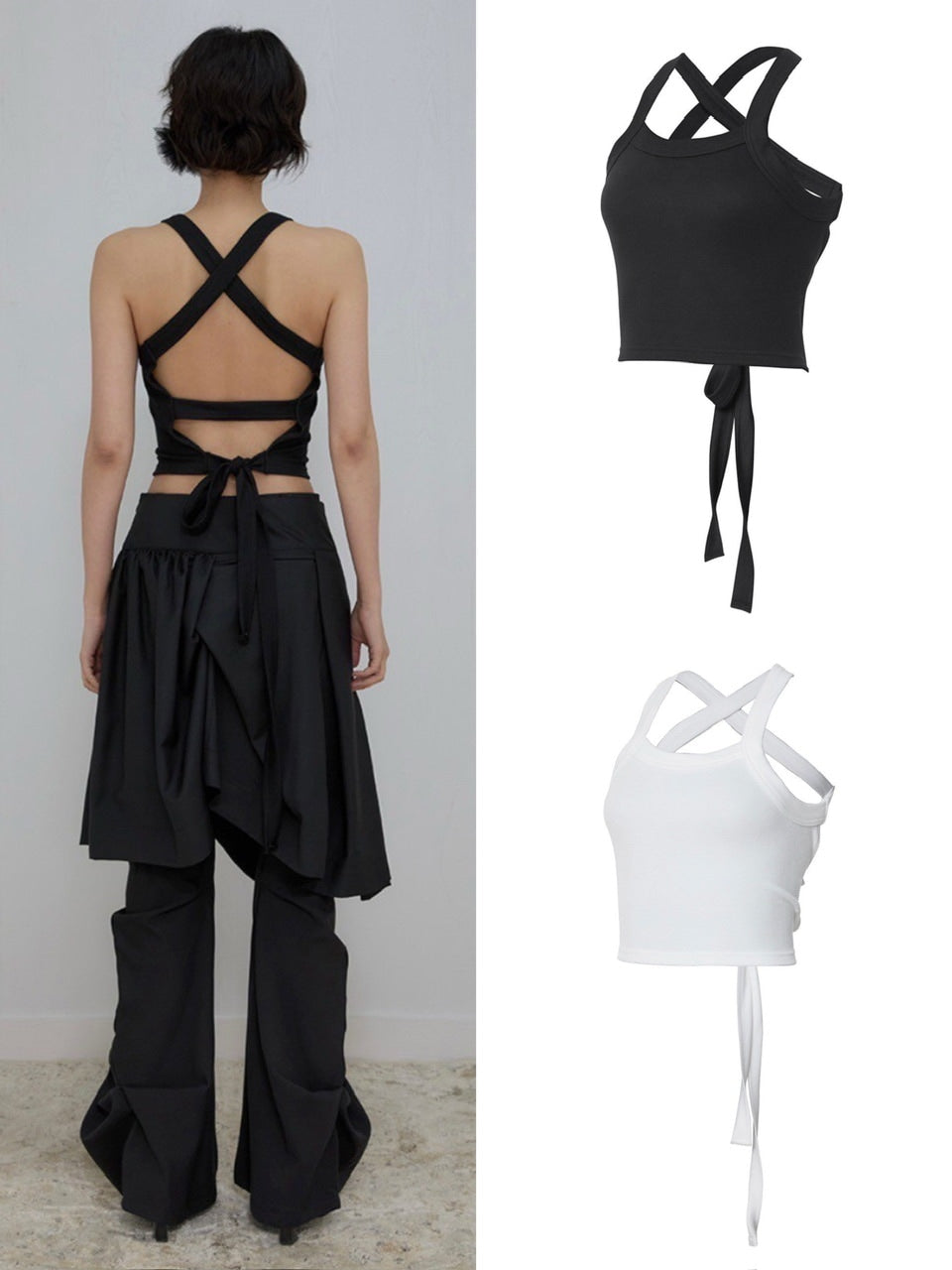 【FLAREUP】Backless Strap Sleeveless