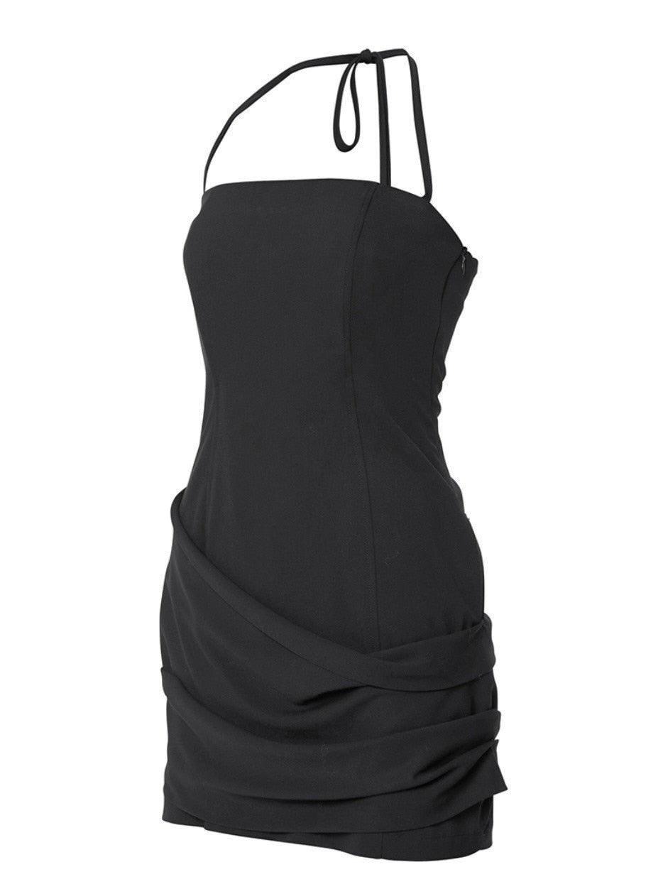 【FLAREUP】Asymmetrical Draped Dress