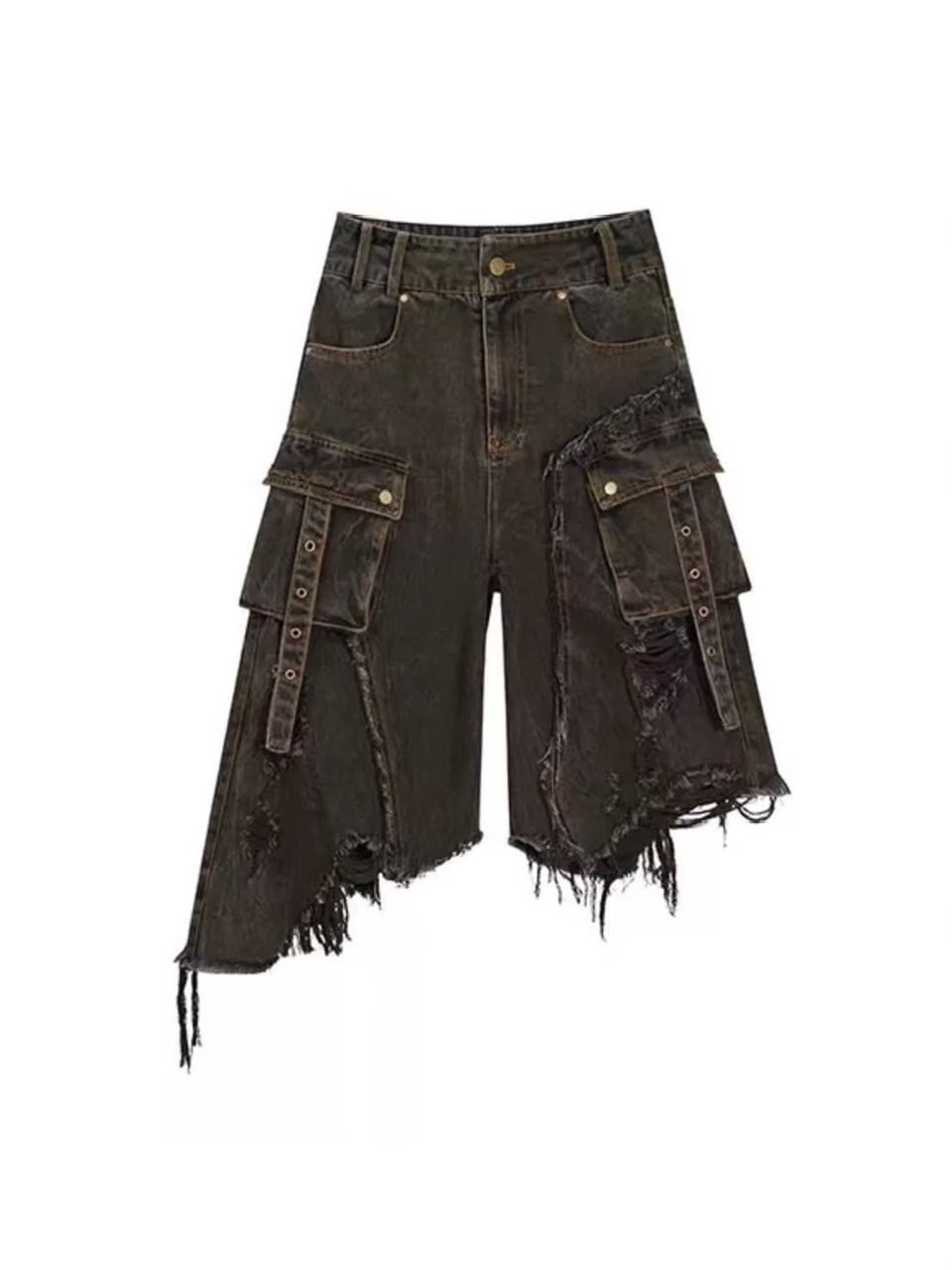 【Cest Nous】Denim Capri Pants