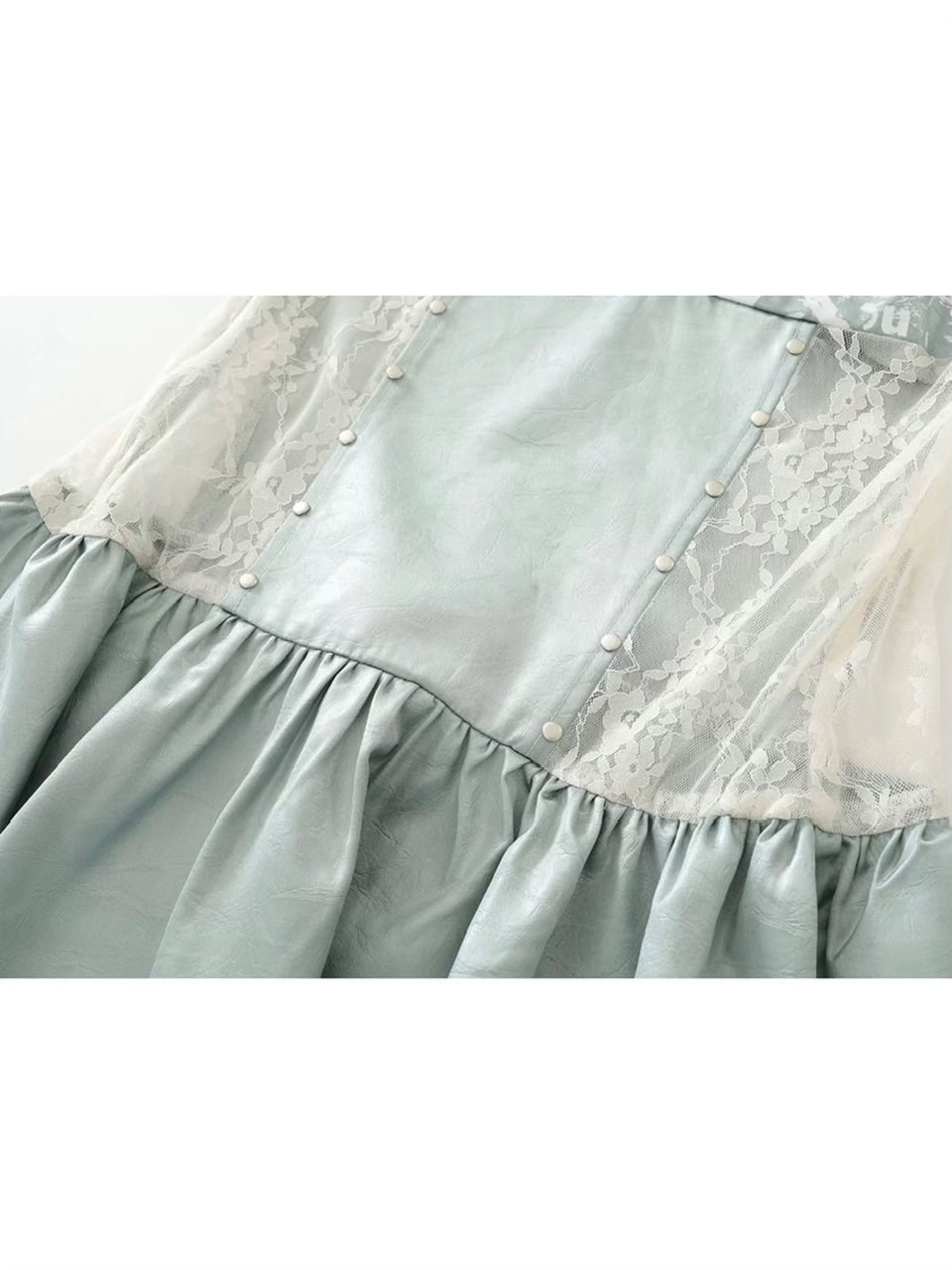 【Cest Nous】Blue Lace Camisole / 【セヌー】ブルーレースミニキャミワンピース