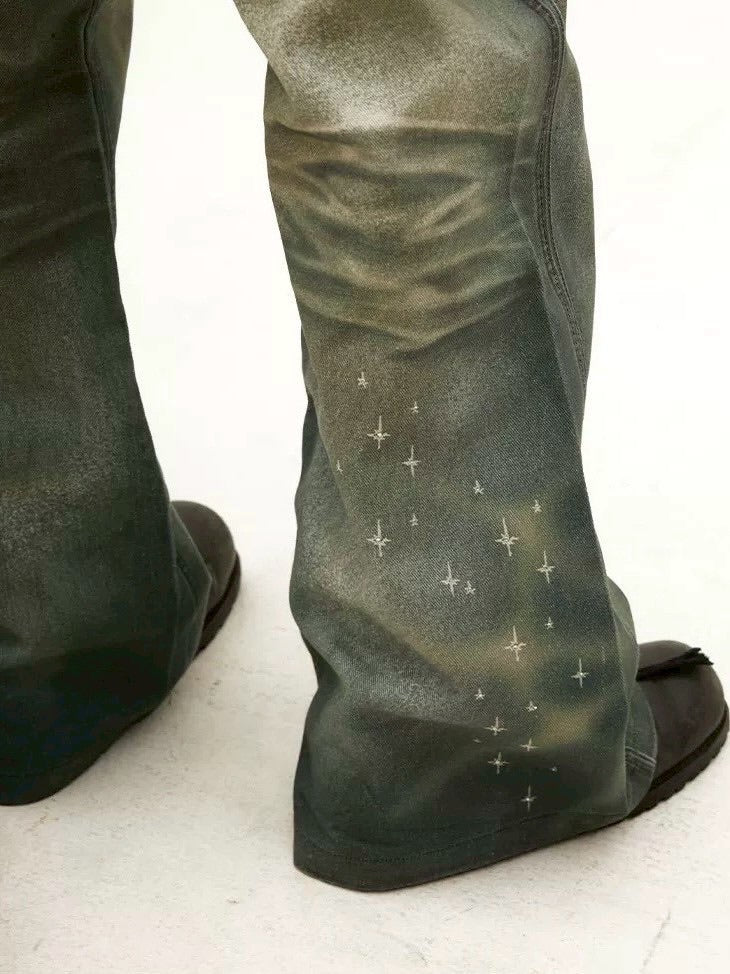 【DND4DES】OCEAN PSYCHEDELIC RHINESTONE JEANS