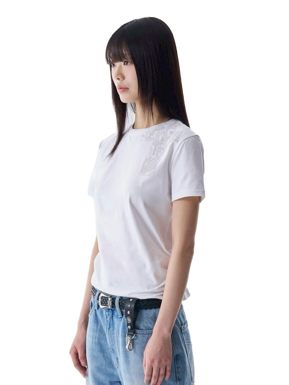 【AAKAM】CROS2 Printed Half Top