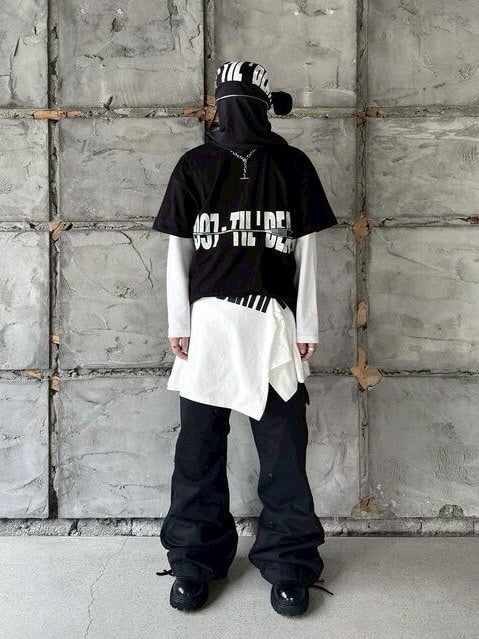 【roaringrad】LAYERED ZIPPER T-SHIRTS / 【ロアリングラド】レイヤードジッパーロゴ半袖Tシャツ