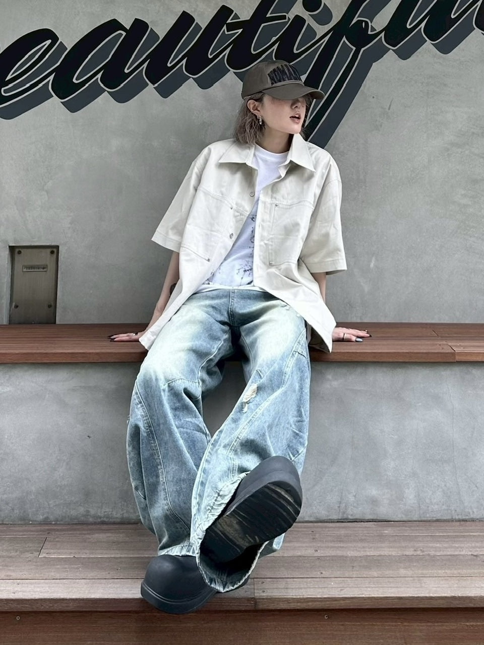 受注制【youll】vintage balloon denim pants