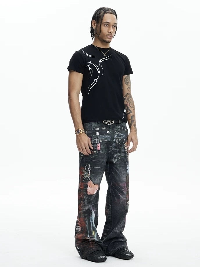 【DND4DES】MULTI-WAIST PENDANT GRAPHIC PANTS