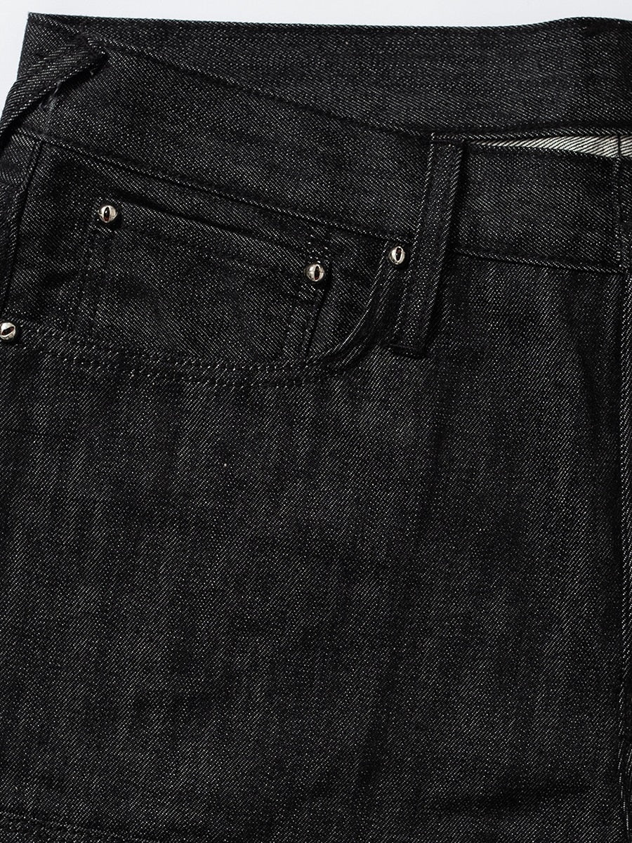 【F.V.V.O】RED SELVEDGE EMBROIDERED RAW DENIM JEANS