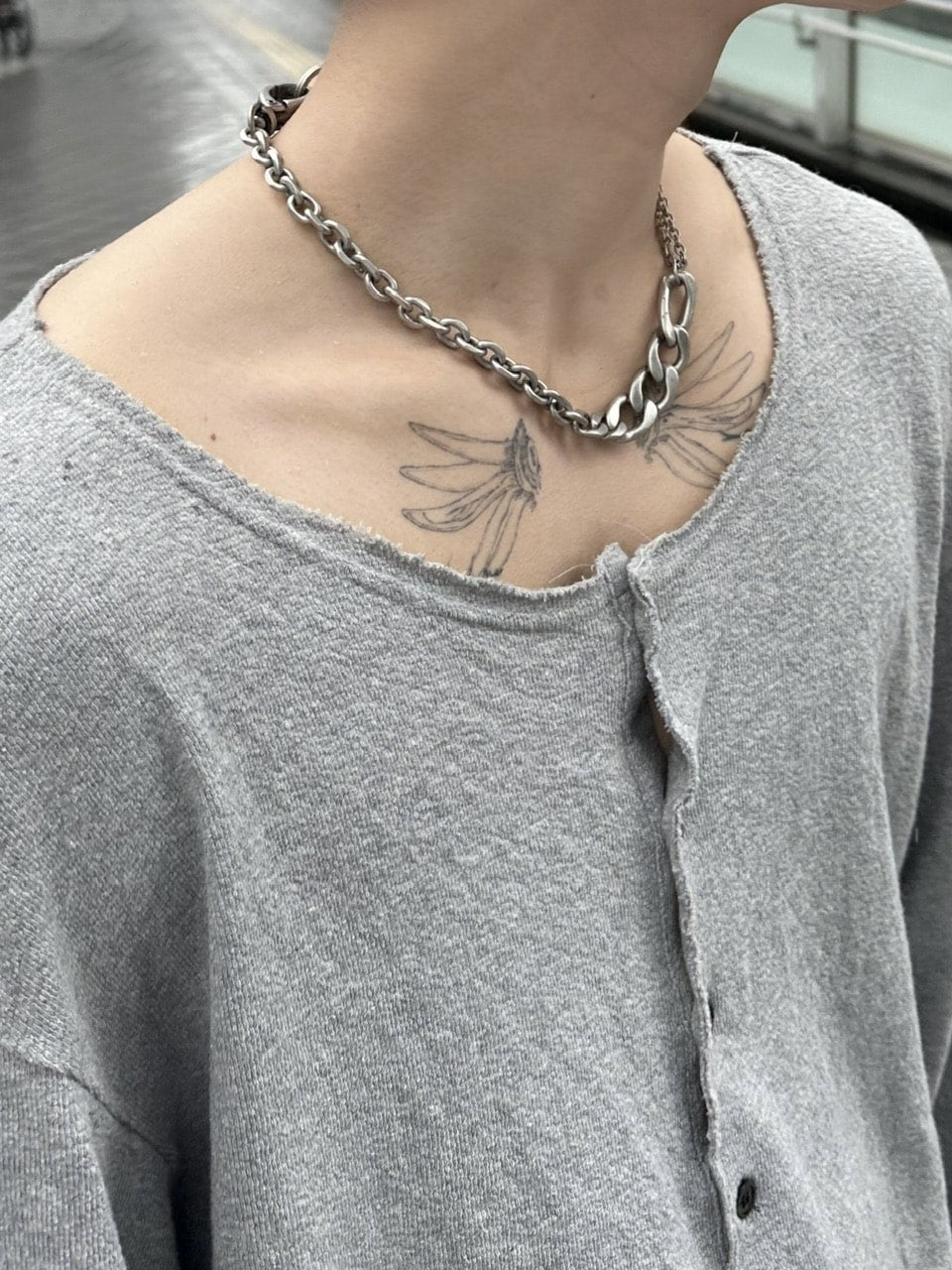 【CHIKASHITSU PLUS HIGH】Dual chain necklace