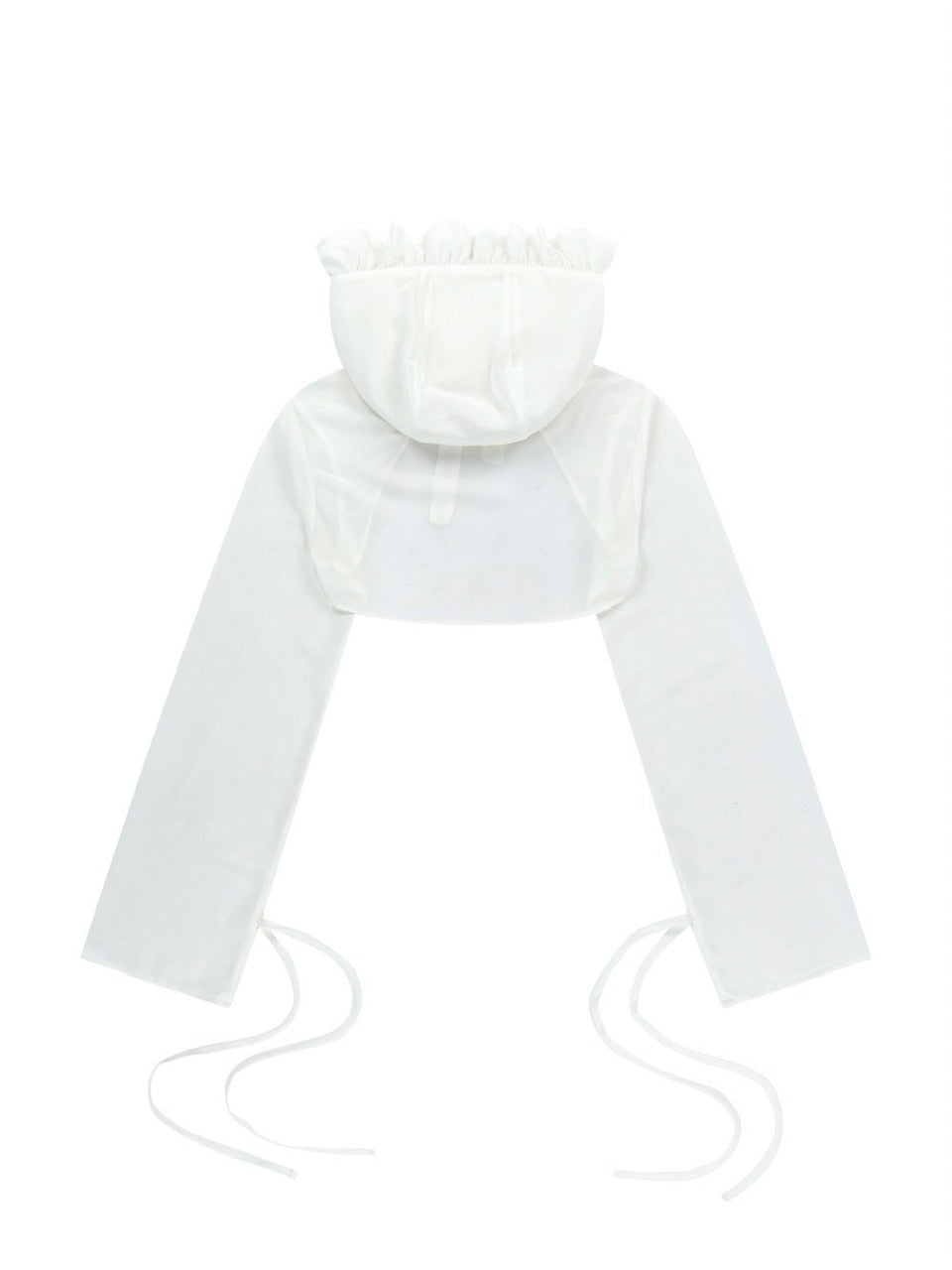 【TUOMIO】CHIFFON HOODED BOLERO / 【トゥオミオ】シフォンフードボレロ