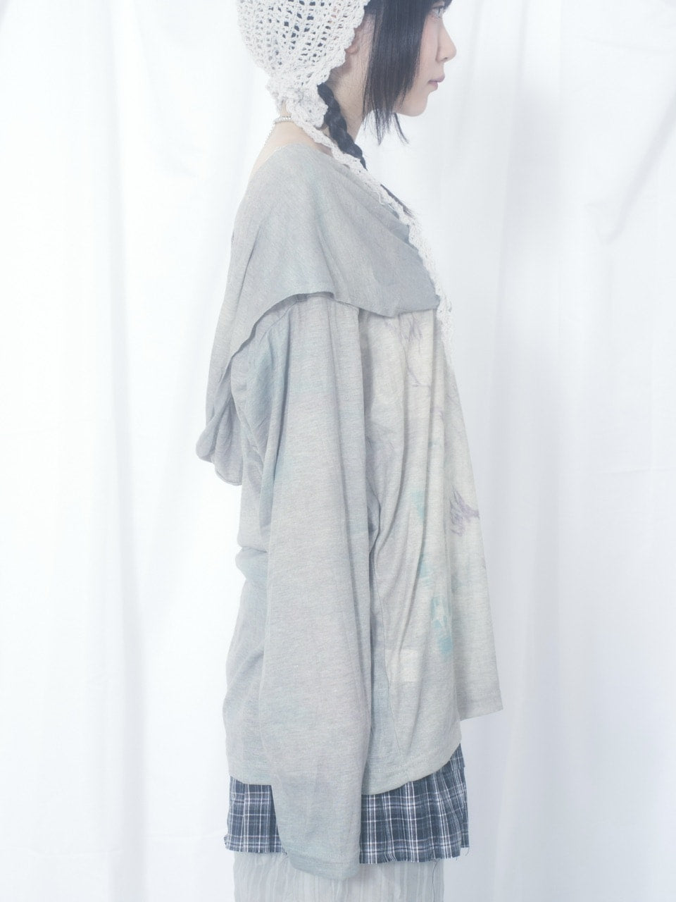 国際配送【Nerd out XU】tribal hooded off shoulder long sleeve