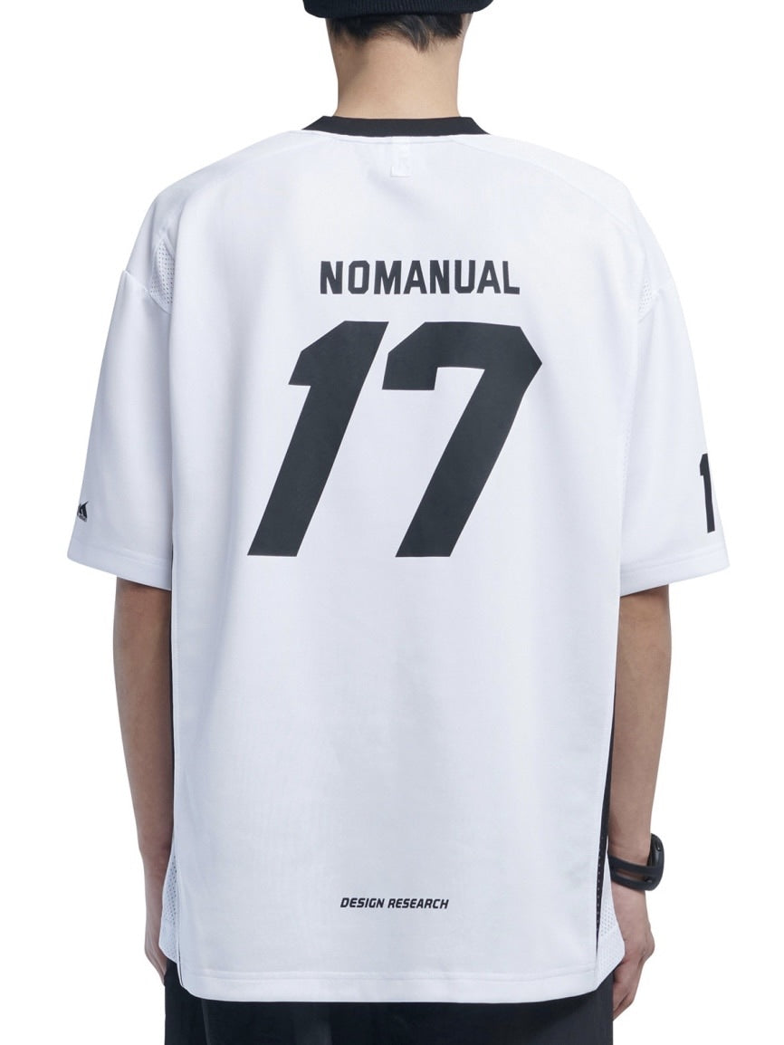 【NOMANUAL】17 MESH BLOCK FOOTBALL JERSEY