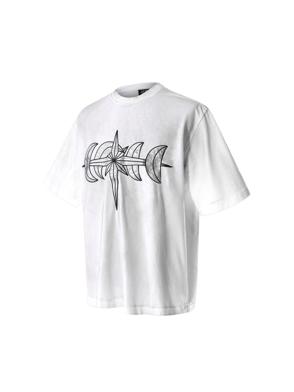 【The Boy Has No Patience】LUMINOUS NIGHT LEATHER PATCH TEE / 【ザボーイハズノーペーシェンス】レザーパッチロゴ半袖Tシャツ