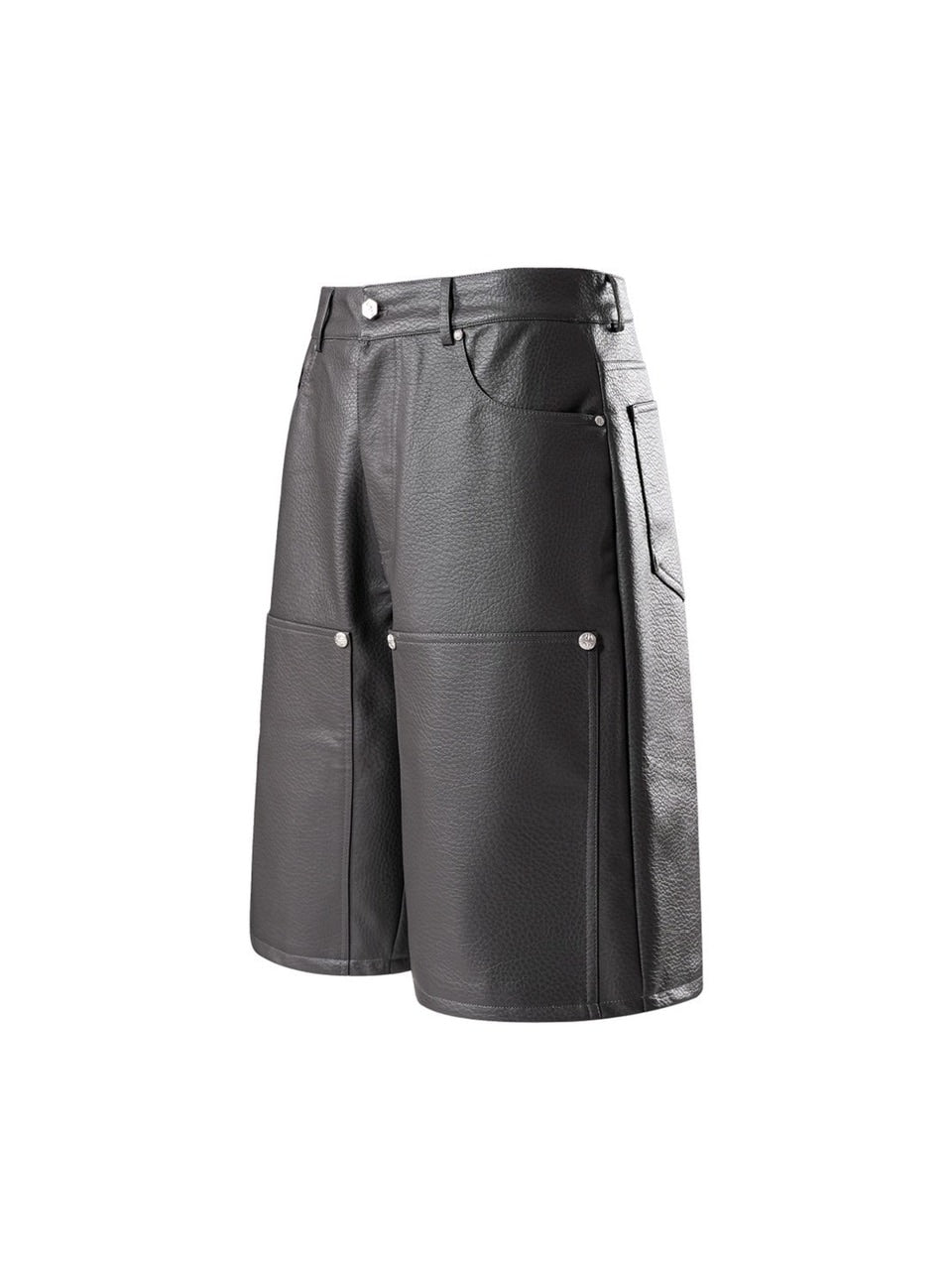 【The Boy Has No Patience】LUMINOUS DAWN LEATHER SHORTS / 【ザボーイハズノーペーシェンス】リベットコーティングハーフパンツ
