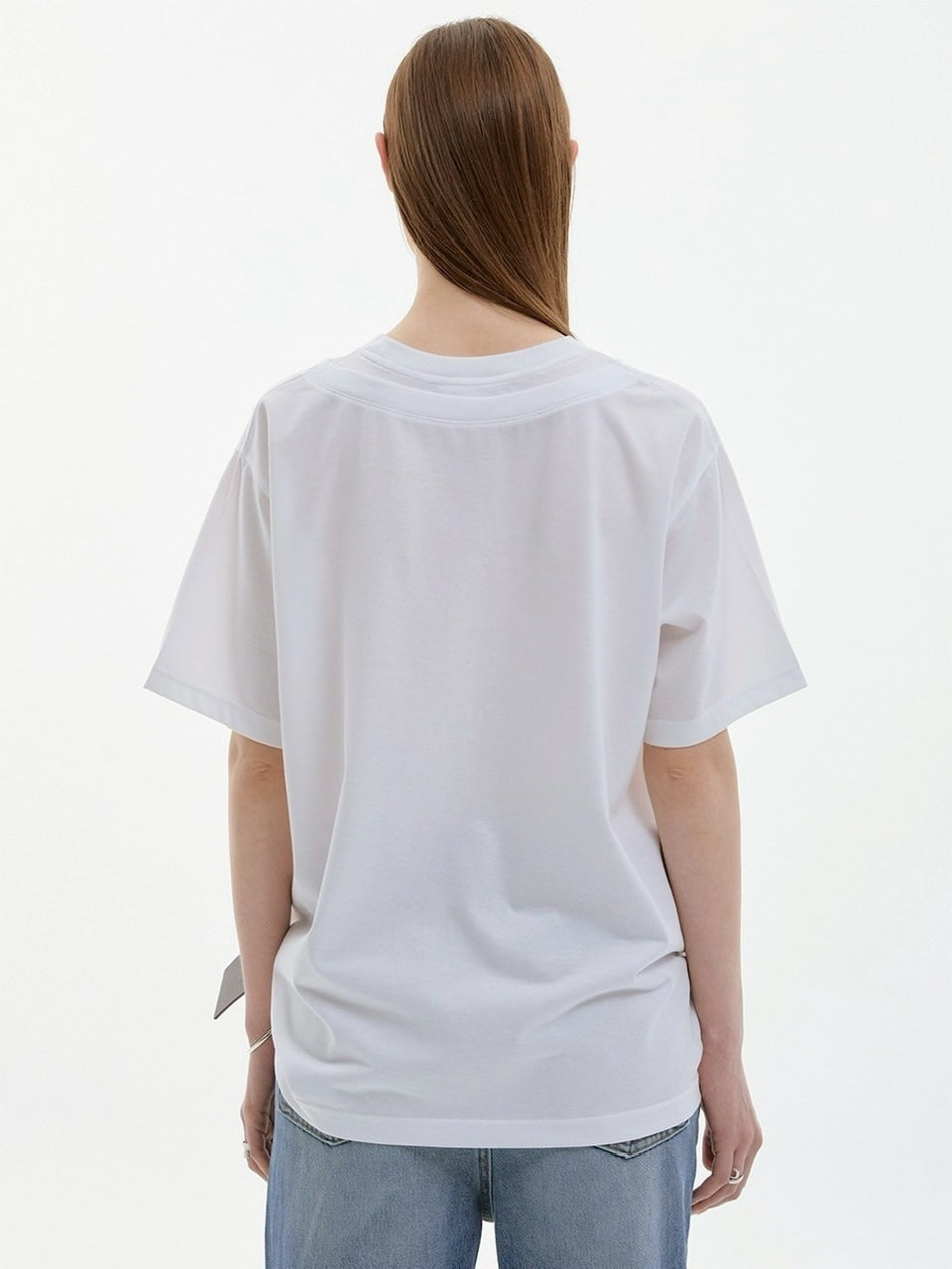 【ESC STUDIO】double neck t-shirt / 【イーエスシーステュディオ】ダブルネック半袖Tシャツ