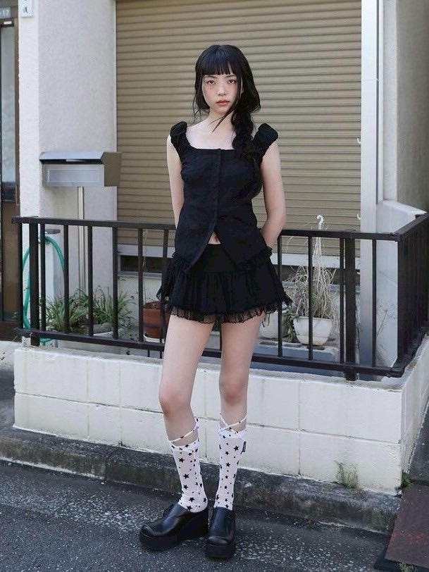 【Uglyshadow】CHECK SHIRRING BLOUSE / 【アグリーシャドウ】チェックシャーリングノースリーブブラウス