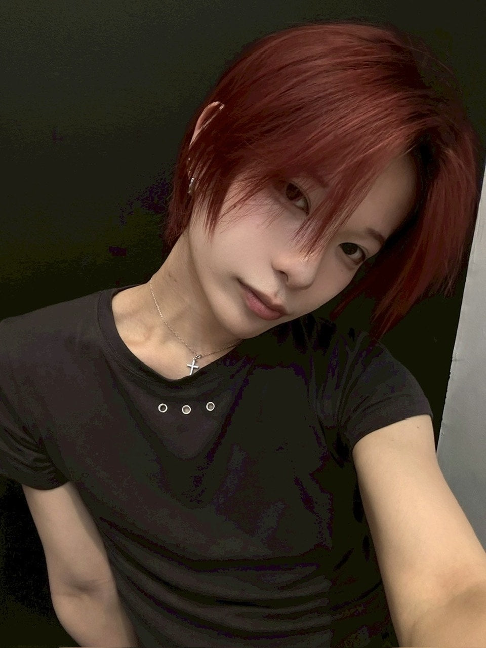 受注制【LUV CODE】eyelet cropped tee (3color)