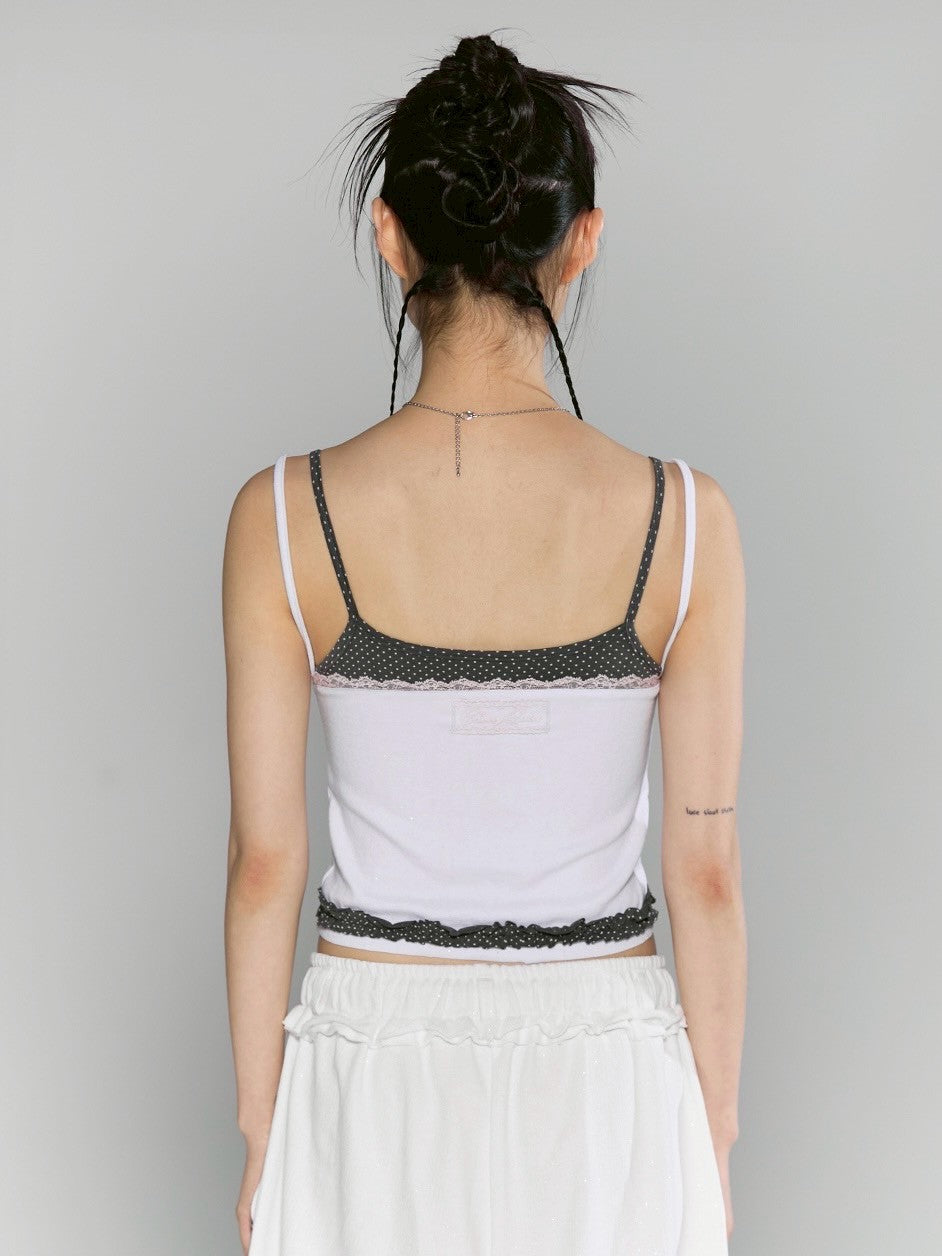 【CHERRYQUIRI】twinkle wrinkle dot sleeveless