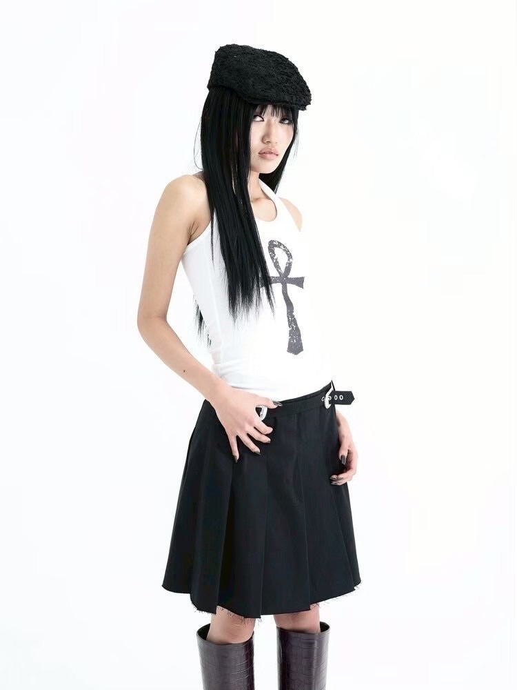 【KAIYA】Ankh Halter neck tank top / 【カイヤ】アンクホルターネックタンクトップ