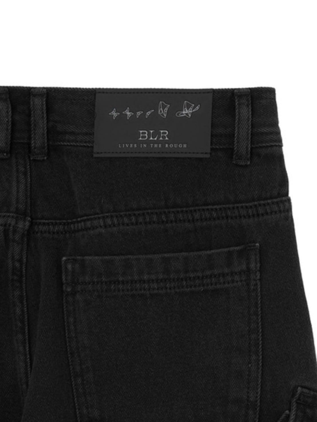 【BLR BLUER】Utility Cargo Washed Denim Pants