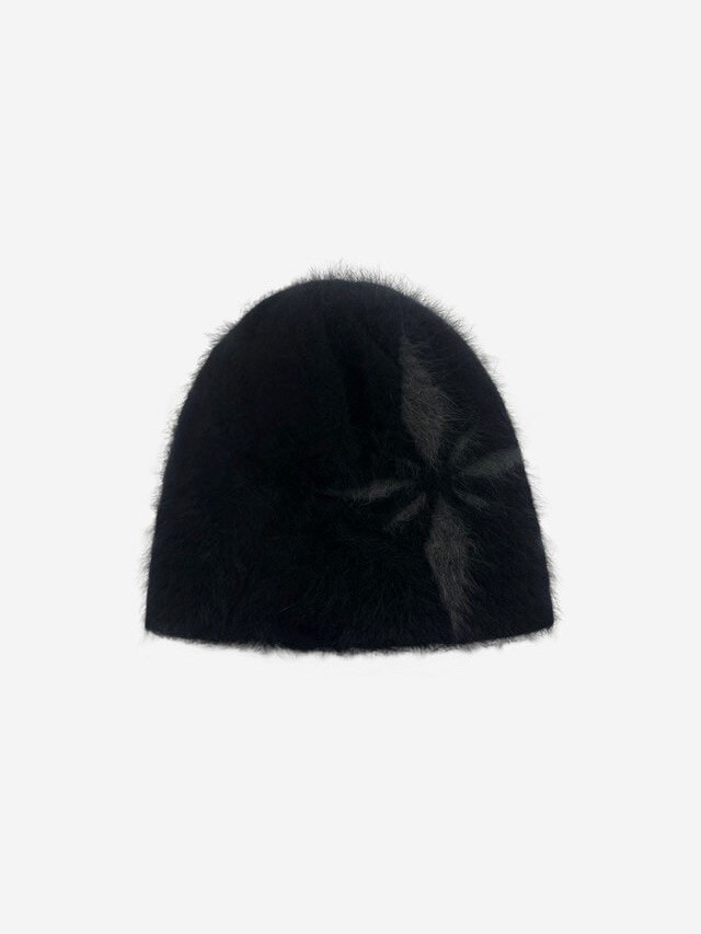 【BLR BLUER】Snowflakes Logo Angora Beanie