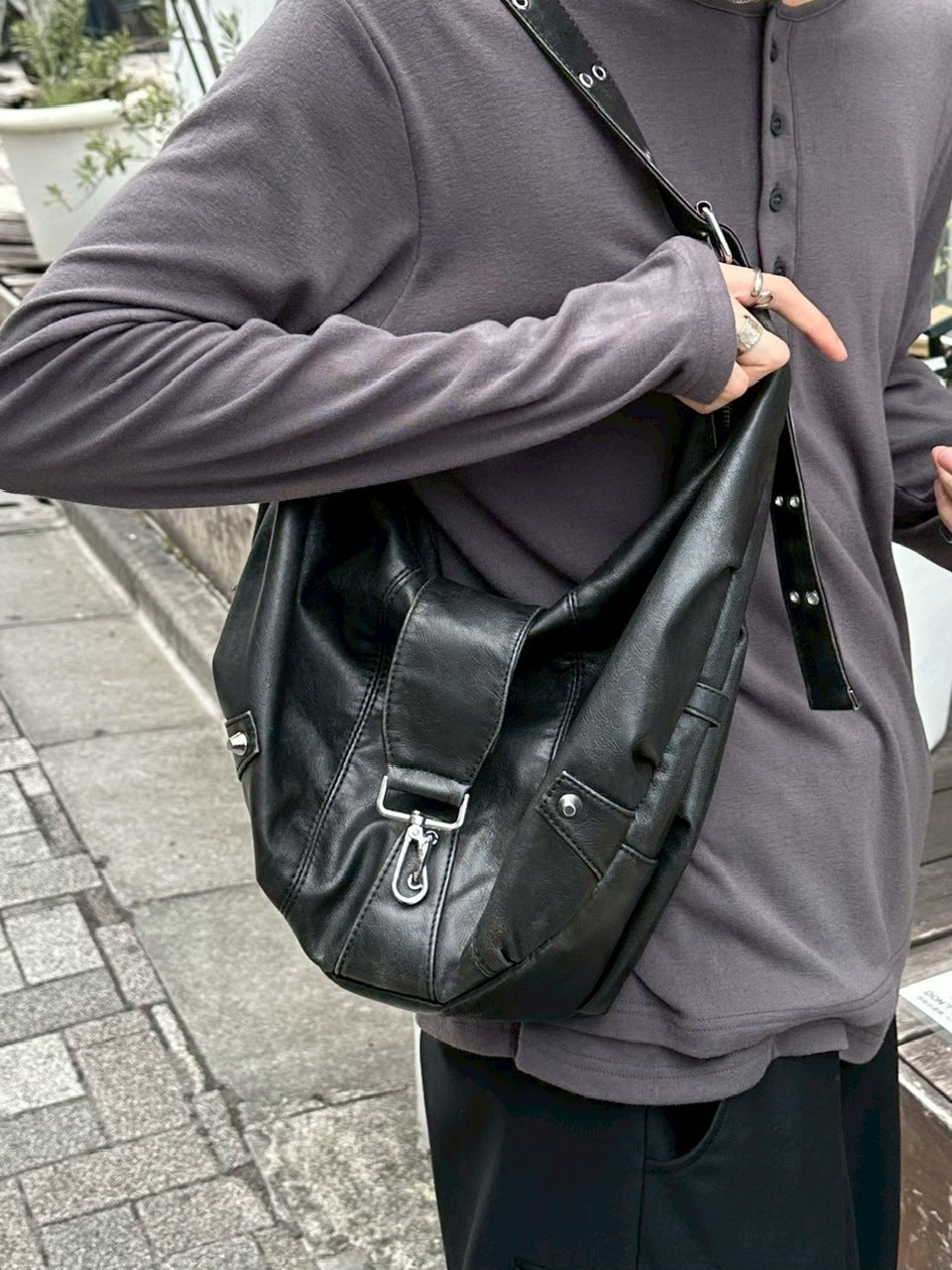 大阪店WEB限定受注制【Chikashitsu +】vintage eyelet shoulder bag / 【チカシツプラス】ビンテージアイレットショルダーバッグ