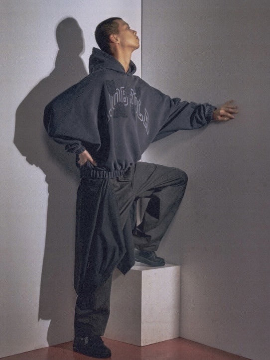 【AJOBYAJO】University Wappen Batwing Hoodie / 【アジョバイアジョ】ユニバーシティワッペンバットウィングプルオーバーパーカー