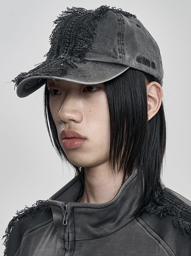 【AJOBYAJO】Lace Trimming Washed Cap / 【アジョバイアジョ】レーストリミングウォッシュドキャップ