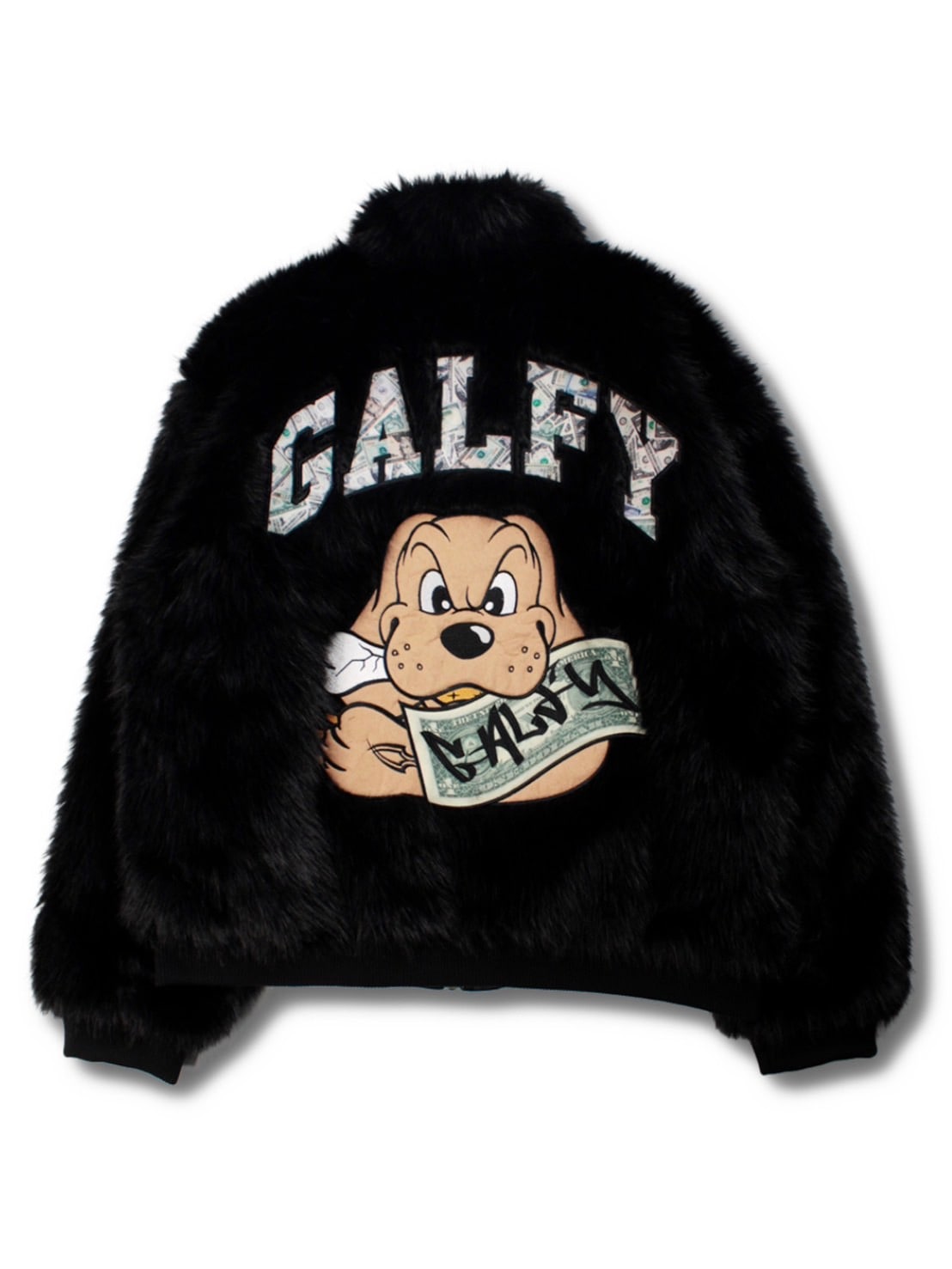 【GALFY】お金大好きファーブルゾン / 【ガルフィー】ロゴプリントファーブルゾン