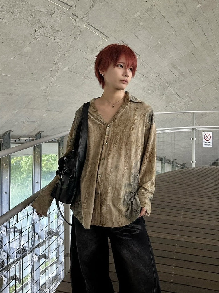 受注制【LUV CODE】damage shirt (3color)