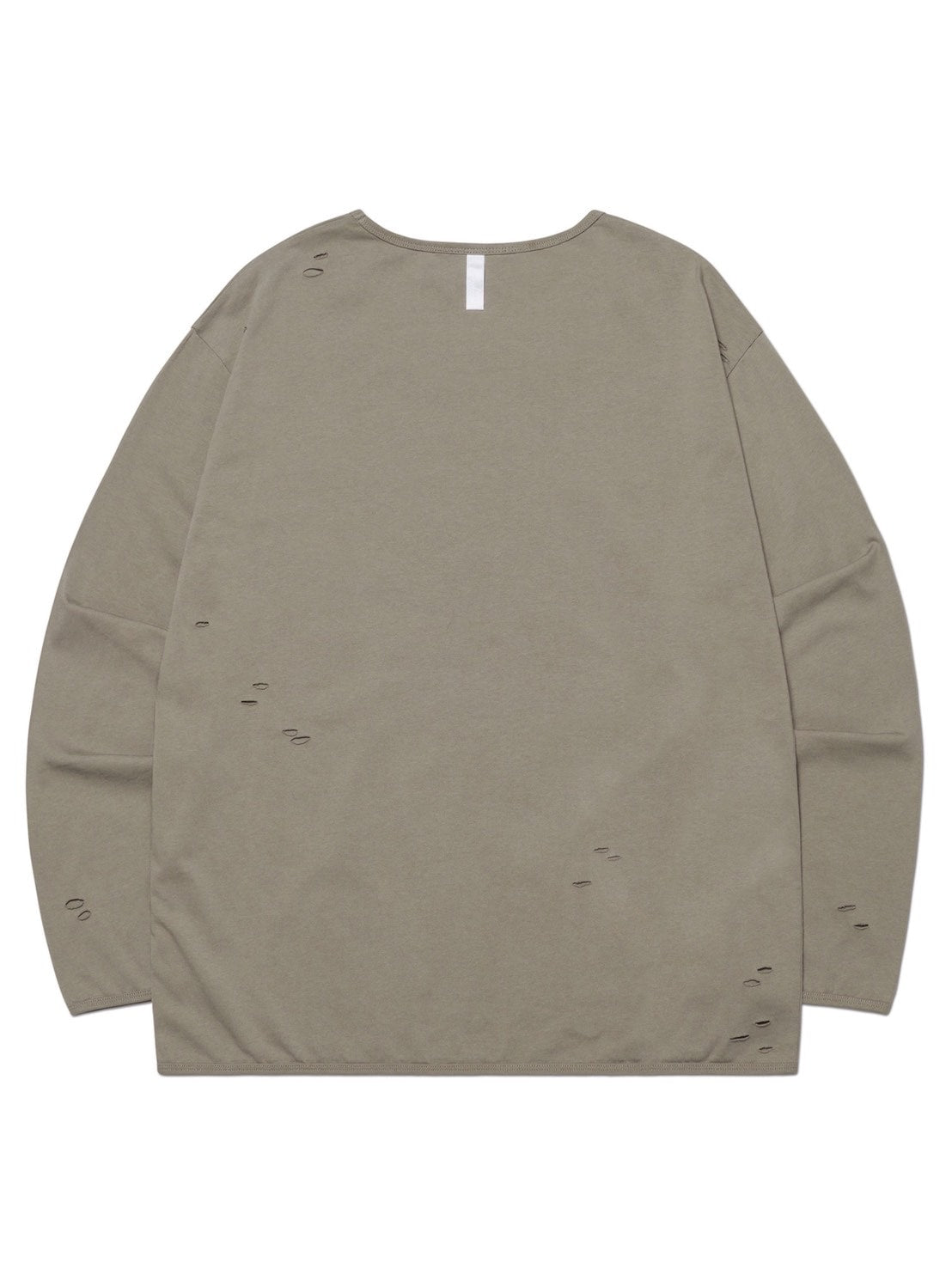 【NOMANUAL】DAMAGED LONG SLEEVE TEE