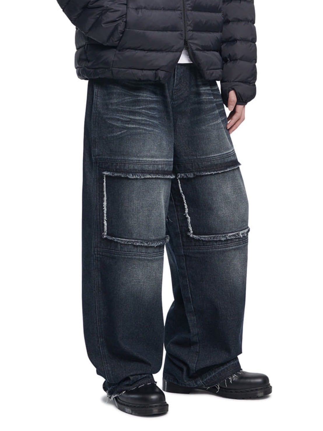 【NOMANUAL】DESTROYED LAYER DENIM PANTS