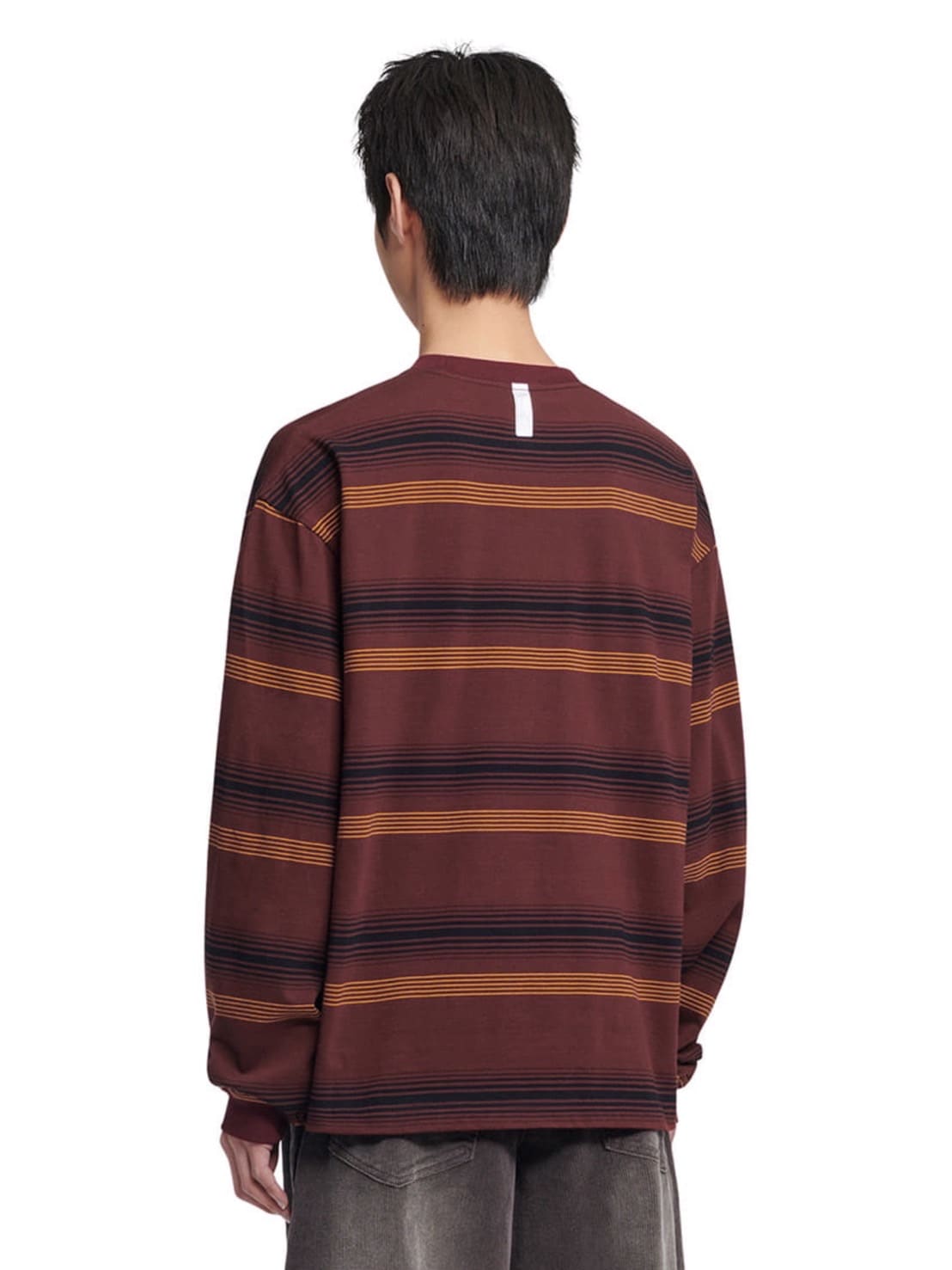 【NOMANUAL】NM STRIPED LONG SLEEVE TEE